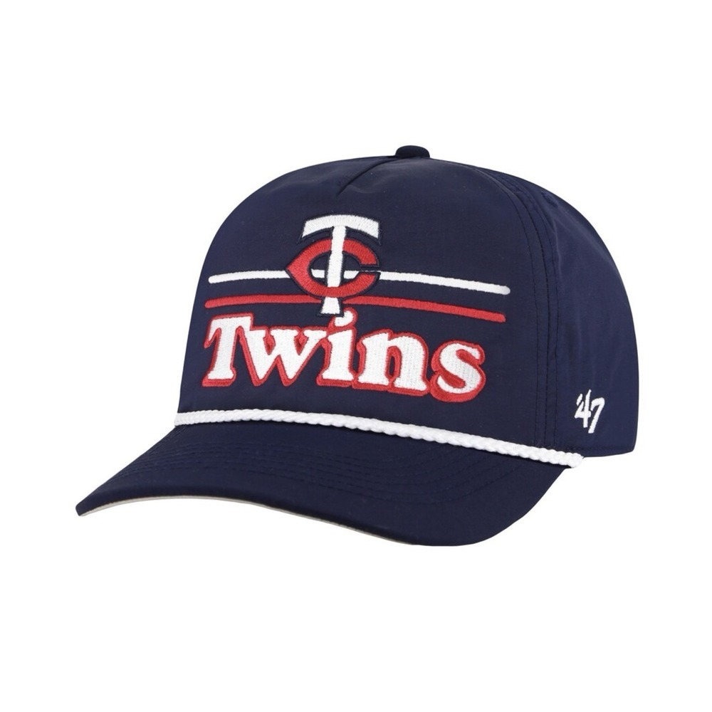 Men's '47 Navy Minnesota Twins MLB Campscape Hitch Adjustable Hat Embroidered